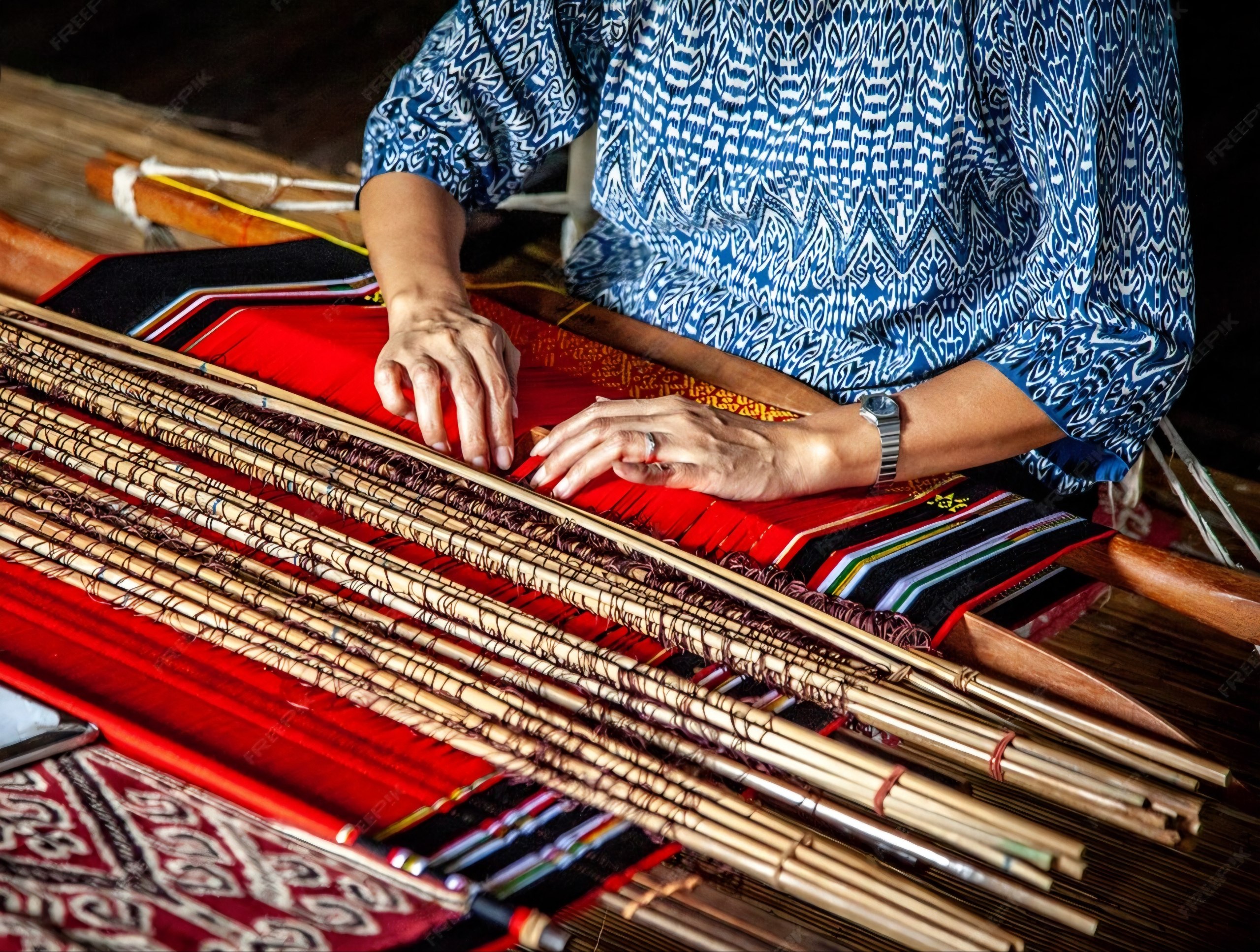 the art of detailed hand weaving
